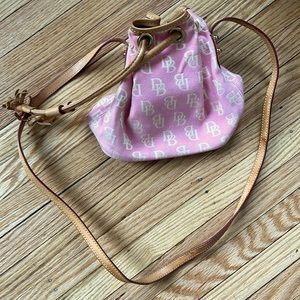 Vintage Dooney & Burke monogram small drawstring